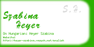 szabina heyer business card